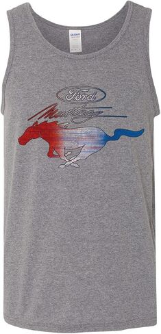 Ford Mustang Shirt USA Flag Mustang Emblem T-Shirt Cars and Trucks Mens Graphic Tank Top in Saudi Arabia