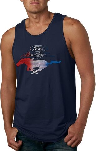 Ford Mustang Shirt USA Flag Mustang Emblem T-Shirt Cars and Trucks Mens Graphic Tank Top in Saudi Arabia
