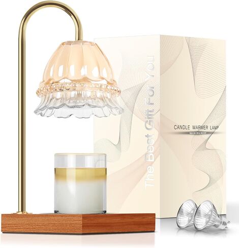 Candle Warmer Lamp, Wax Warmer Lamp Candle Lamp Timer & Dimmer 7-Levels, Compatible Most Jar Candles, Candle Top Melting, Cystal Candle Heater Lamp for Scented Wax, Elegant Home Decoration, Black in Kuwait