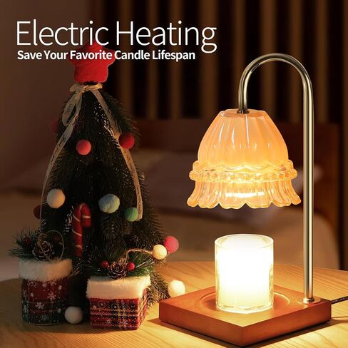 Candle Warmer Lamp, Wax Warmer Lamp Candle Lamp Timer & Dimmer 7-Levels, Compatible Most Jar Candles, Candle Top Melting, Cystal Candle Heater Lamp for Scented Wax, Elegant Home Decoration, Black in Kuwait