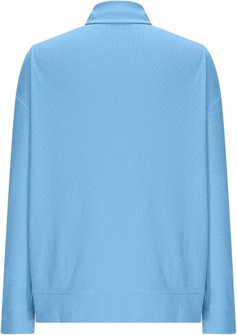 Anjikang Women's Oversized Half Zip Sweatshirt 2025 Fall Fashion Long Sleeve Pullover Top Lightweight Baggy Waffle Knit Shirt in Saudi Arabia