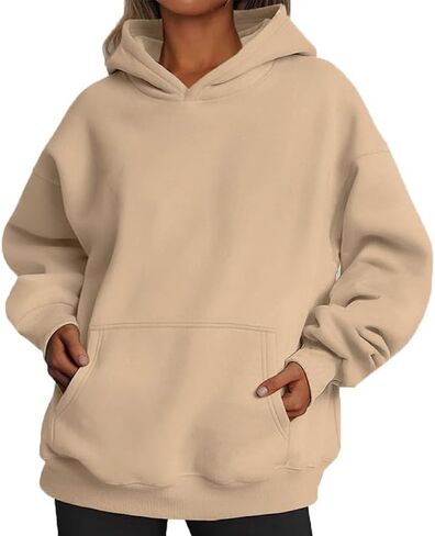 Bocianelli Womens Oversized Hoodies Satin lined Hoodies Oversized Sweatshirt Fall Sweaters Casual Y2K Jacket Clothes in Kuwait