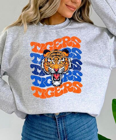الزيتون يحب التفاح النمور متموجة من النوع الثقيل للنساء والمراهقين الرجعية التميمة النمر pullover in Saudi Arabia
