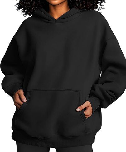 Bocianelli Womens Oversized Hoodies Satin lined Hoodies Oversized Sweatshirt Fall Sweaters Casual Y2K Jacket Clothes in Kuwait