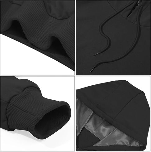 Bocianelli Womens Oversized Hoodies Satin lined Hoodies Oversized Sweatshirt Fall Sweaters Casual Y2K Jacket Clothes in Kuwait