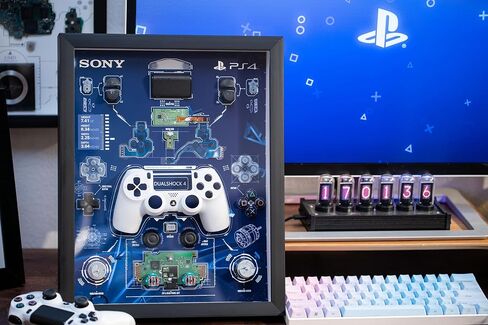Disassembled So ny PS4 Controller Frame, PS4 Controller DualShock 4 Teardown, Disassembled Wall Art, Wall Decor, DualShock Disassmbly in Saudi Arabia