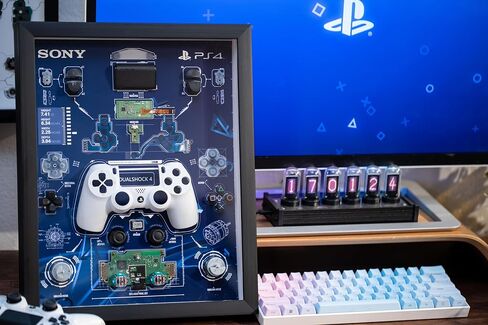Disassembled So ny PS4 Controller Frame, PS4 Controller DualShock 4 Teardown, Disassembled Wall Art, Wall Decor, DualShock Disassmbly in Saudi Arabia