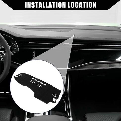 غطاء DASH لـ Audi Q5 2018-2021 / Center Console Dashboard Cover / Non-Slip / Polyester / 1 PCS Black in Saudi Arabia