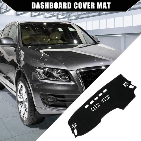 غطاء DASH لـ Audi Q5 2018-2021 / Center Console Dashboard Cover / Non-Slip / Polyester / 1 PCS Black in Saudi Arabia