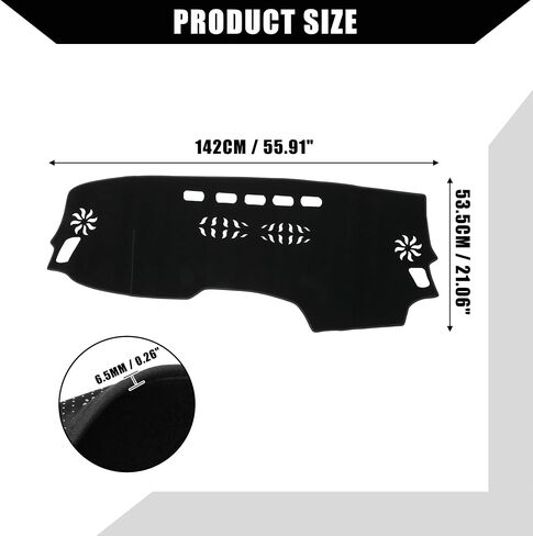غطاء DASH لـ Audi Q5 2018-2021 / Center Console Dashboard Cover / Non-Slip / Polyester / 1 PCS Black in Saudi Arabia
