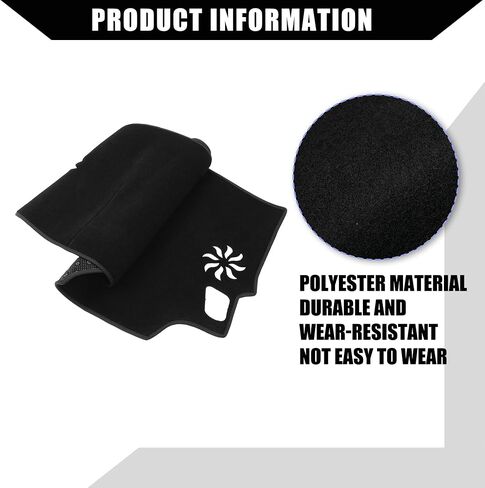 غطاء DASH لـ Audi Q5 2018-2021 / Center Console Dashboard Cover / Non-Slip / Polyester / 1 PCS Black in Saudi Arabia