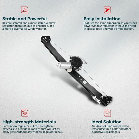 Findauto Power Window منظم الخلفية لقب السائق الأيسر من 2000-2006 لـ BMW X5 741-412 منظم النوافذ وتجميع المحرك مع المحرك in Saudi Arabia