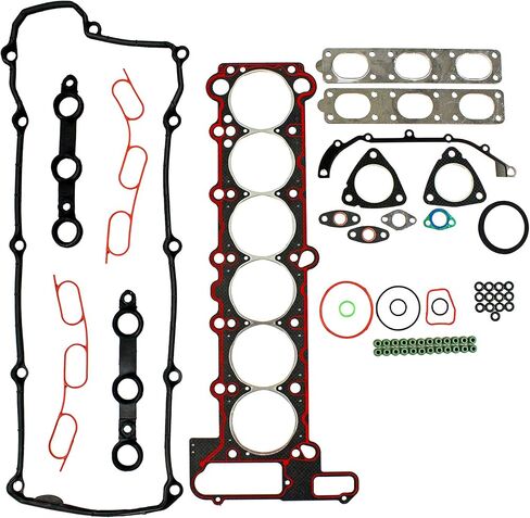 حشية رأس الأسطوانة DNJ HGB854 مع طقم الترباس الرأس لعام 1996-1998 BMW 323I ، 323IS ، 328I 2.5L-2.8L L6 24V DOHC 2494CC in Saudi Arabia