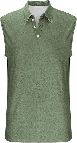 Sleeveless Shirts for Men Big and Tall Henley Shirts Vintage Button Down Tank Tops Summer Relaxed Fit Plain Tshirts in Saudi Arabia