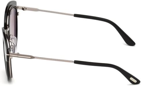 Tom Ford FT0574 14C Shiny Light Ruthenium Mia Cats Eyes Sunglasses Lens Categor, Black, 52-22-140 in Saudi Arabia