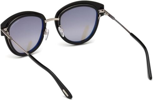 Tom Ford FT0574 14C Shiny Light Ruthenium Mia Cats Eyes Sunglasses Lens Categor, Black, 52-22-140 in Saudi Arabia