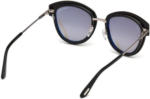 Tom Ford FT0574 14C Shiny Light Ruthenium Mia Cats Eyes Sunglasses Lens Categor, Black, 52-22-140 in Saudi Arabia