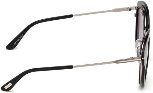 Tom Ford FT0574 14C Shiny Light Ruthenium Mia Cats Eyes Sunglasses Lens Categor, Black, 52-22-140 in Saudi Arabia