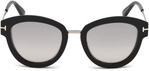 Tom Ford FT0574 14C Shiny Light Ruthenium Mia Cats Eyes Sunglasses Lens Categor, Black, 52-22-140 in Saudi Arabia