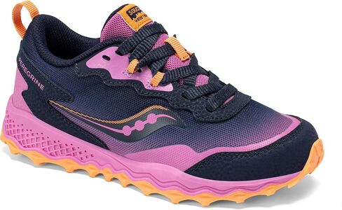حذاء رياضي Saucony Peregrine Kidz Shield، أزرق/برتقالي، مقاس 2.5 US للأطفال الكبار in Kuwait