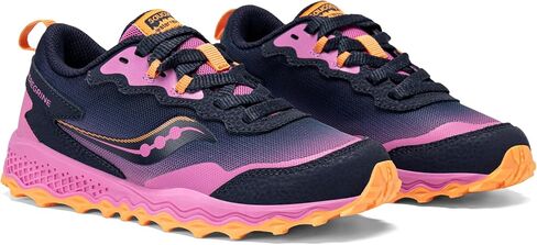 حذاء رياضي Saucony Peregrine Kidz Shield، أزرق/برتقالي، مقاس 2.5 US للأطفال الكبار in Kuwait