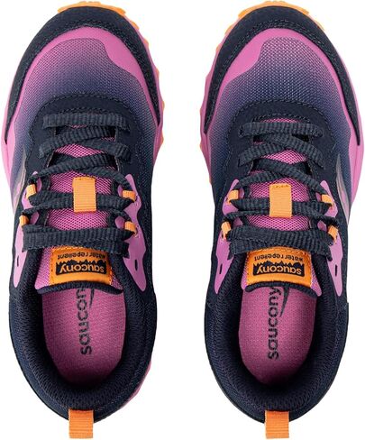 حذاء رياضي Saucony Peregrine Kidz Shield، أزرق/برتقالي، مقاس 2.5 US للأطفال الكبار in Kuwait