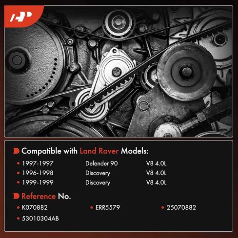 A-Premium Engine Serpentine Drive Belt Compatible with Land Rover Discovery 1996-1999, Defender 90 1997 - V8 4.0L in Saudi Arabia