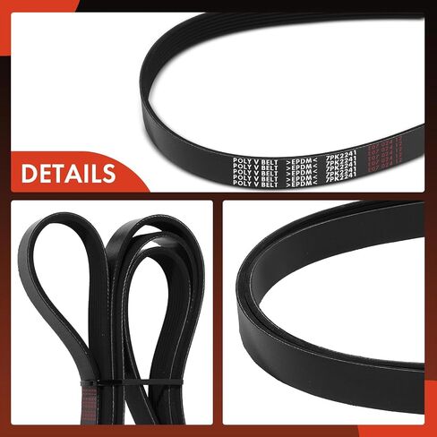 A-Premium Engine Serpentine Drive Belt Compatible with Land Rover Discovery 1996-1999, Defender 90 1997 - V8 4.0L in Saudi Arabia