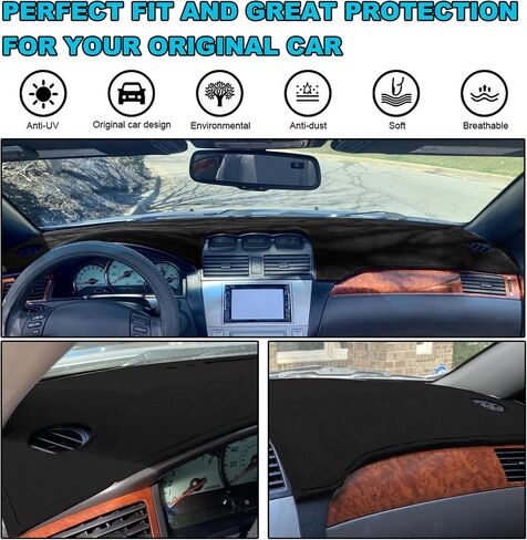 Dash Cover Custom Fit for Toyota Solara 2004 2005 2006 2007 2008 with Cutout for Climate Sensor and Light Sensor, Dashboard Cover Mat Pad Carpet Protector (Dark Gray) in Kuwait