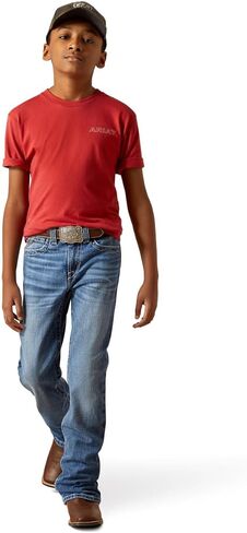 ARIAT BOY'S BRICK RED PATRIOT BUFFALO COIN TEE Shirt in Saudi Arabia