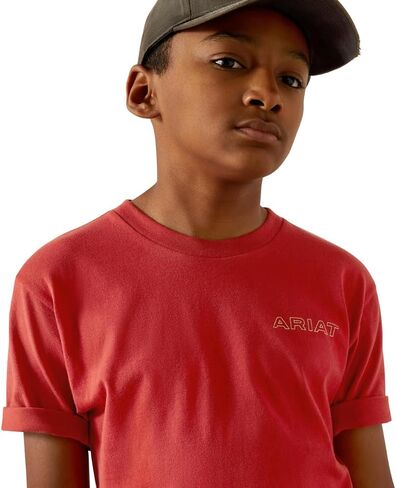 ARIAT BOY'S BRICK RED PATRIOT BUFFALO COIN TEE Shirt in Saudi Arabia