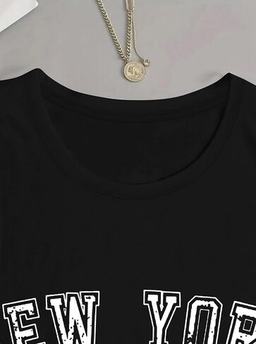 Hilinker Women's Long Sleeve Tops Graphic Tee Casual Loose Crew Neck T Shirts in Kuwait