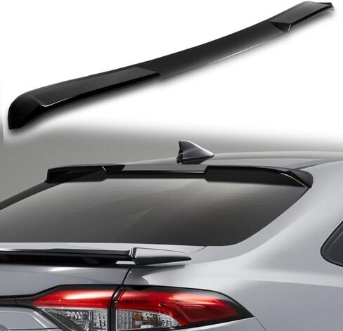 Q1-TECH, Rear Window Roof Spoiler Compatible with Toyota Corolla Sedan Only (2020-2023), Rear Window Roof Visor Spoiler Wing ABS (Pearl Black) in Saudi Arabia