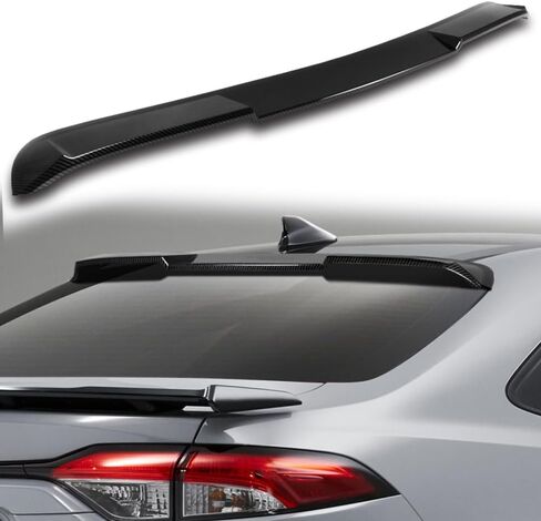 Q1-TECH, Rear Window Roof Spoiler Compatible with Toyota Corolla Sedan Only (2020-2023), Rear Window Roof Visor Spoiler Wing ABS (Pearl Black) in Saudi Arabia