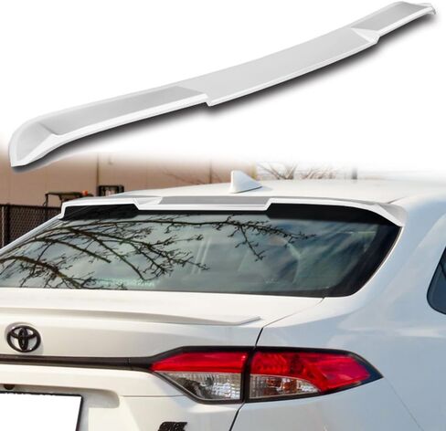 Q1-TECH, Rear Window Roof Spoiler Compatible with Toyota Corolla Sedan Only (2020-2023), Rear Window Roof Visor Spoiler Wing ABS (Pearl Black) in Saudi Arabia