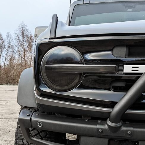 Slickmod Precut Vinyl Smoke Lint لعام 2021-2023 Ford Bronco Headlight (35 ٪ Smoke Light ، 1. المصباح الأمامي) in Saudi Arabia