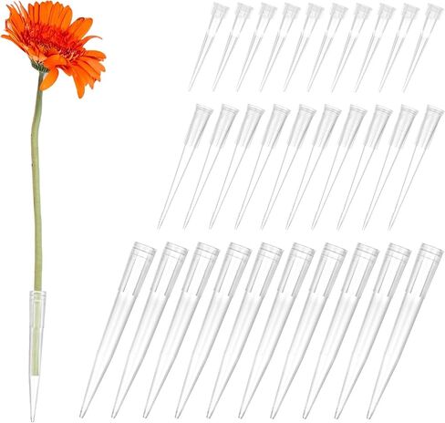 30 PCS أنابيب زهرة قوارير الأزهار البلاستيكية مدببة أحواض ترتيب الزهور للزهور للديكور الديكور الديكور زهرة الزهرة (واضح ، 1.2/2/2.8 بوصة) in Saudi Arabia