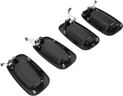 HECASA Door Handle Compatible with 1999-2007 Chevy Silverado Sierra 1500/2500/3500 Yukon Tahoe Replace for 15745149 15182419 15745141 15745140 w/Key Hole Painted+Chrome 4Pcs (Front&Rear,Left&Right) in Saudi Arabia