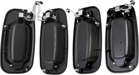 HECASA Door Handle Compatible with 1999-2007 Chevy Silverado Sierra 1500/2500/3500 Yukon Tahoe Replace for 15745149 15182419 15745141 15745140 w/Key Hole Painted+Chrome 4Pcs (Front&Rear,Left&Right) in Saudi Arabia