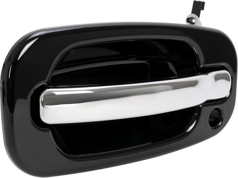 HECASA Door Handle Compatible with 1999-2007 Chevy Silverado Sierra 1500/2500/3500 Yukon Tahoe Replace for 15745149 15182419 15745141 15745140 w/Key Hole Painted+Chrome 4Pcs (Front&Rear,Left&Right) in Saudi Arabia