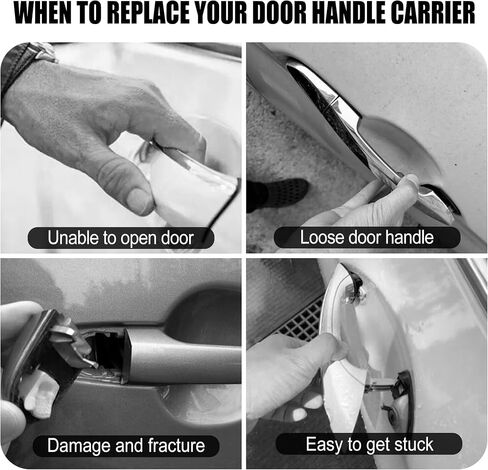 Front Driver Side Exterior Door Handle Left Door Carrier Handle Carrier Assembly Compatible with BMW E53 X5 3.0L 4.4L 4.6L 4.8L 2000 2001 2002 2003 2004 2005 2006 Replaces 51218243615 95316 in Saudi Arabia