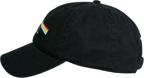Popfunk الرسمي Pink Floyd Dark Side Prism Dad Hat - قبعة U18 القابلة للتعديل المريحة - للجنسين للرجال والنساء ، الأسود in Saudi Arabia