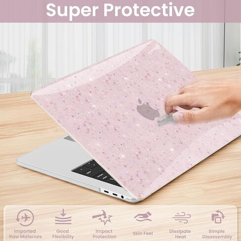 بالنسبة إلى MacBook Pro 13 Inch Case 2025-2023 M2 2022-2016 M1 A2338/A2289/A2251/A2159/A1989/A1708/A1706 ، غلاف قشرة صلبة قوية مع الشاشة ولوحة المفاتيح شريط اللمس/الأزرق ، in Kuwait