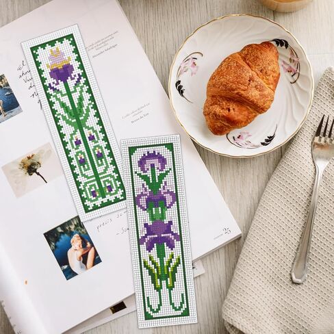 INFUNLY 6pcs DIY Lamb Cross Stitch Bookmark Kits for Adults Beginner 2.4''x7.9'' Sheep Stamped Embroidery Bookmark Kit with Instruction Printed Cute Animal Embroidery Bookmark Set for Book Lovers in Saudi Arabia