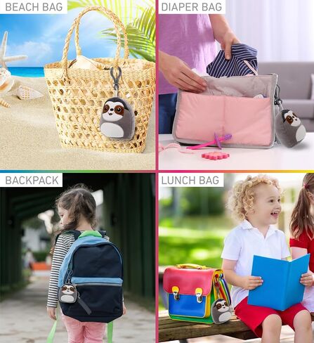 سلسلة مفاتيح مفاتيح زخرفة - Snug -mooshies - سلسلة مفاتيح حيوانات سفينية ناعمة ، وحيدة مفتاح محشوة بالحيوان للحقائب ، ومحفظة ، وحقائب اليد ، وسلسلة المفاتيح القابلة للاستبدال للأطفال والبالغين 4 بوصات - سلوت in Saudi Arabia