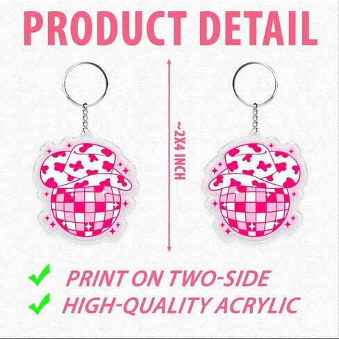 Howdy Sweetie Keychains 2 Inches Funny for Keys Handbags Backpacks Keyrings Acrylic Material in Saudi Arabia