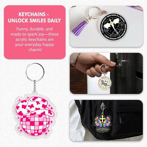 Howdy Sweetie Keychains 2 Inches Funny for Keys Handbags Backpacks Keyrings Acrylic Material in Saudi Arabia