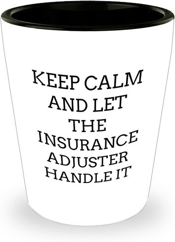 Christmas Unique Gifts from Friends or Family for Insurance Adjuster, Keep Calm and Let the Insurance Adjuster Handle It Shot Glass, Gift for Men or Women in Saudi Arabia