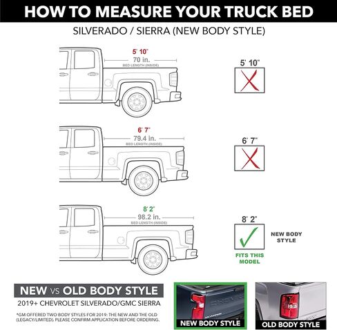 Realtruck Truxedo Truxport Soft Roll Up Bed Bed Bed Cover | 272801 | يناسب 2019-2024 CHEVY/GMC Silverado/Sierra 1500 ، 2020-21 2500/3500HD 8 '2 "Bed (98.2") in Saudi Arabia