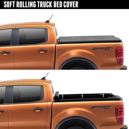Realtruck Truxedo Truxport Soft Roll Up Bed Bed Bed Cover | 272801 | يناسب 2019-2024 CHEVY/GMC Silverado/Sierra 1500 ، 2020-21 2500/3500HD 8 '2 "Bed (98.2") in Saudi Arabia